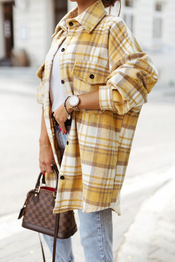 Check Oversized Plaid Shacket