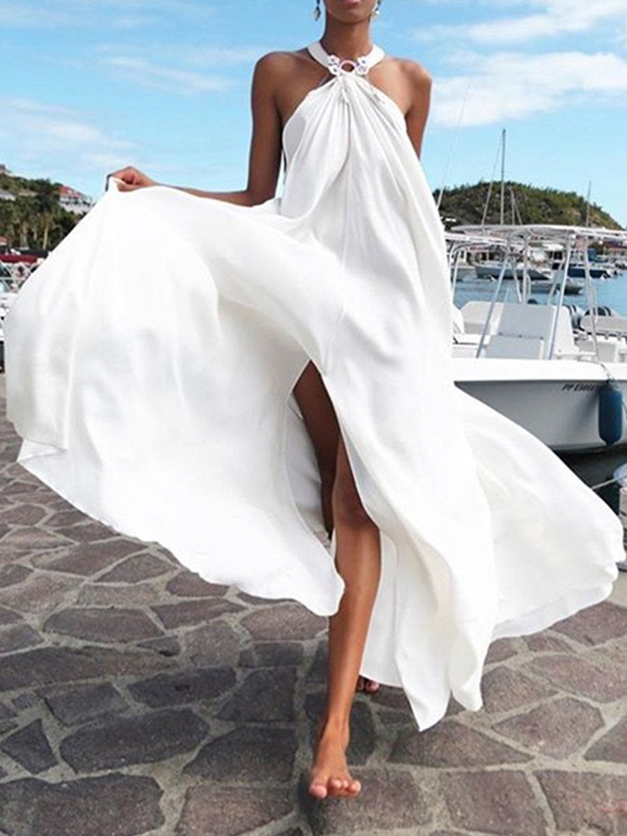 Halterneck Holiday Maxi Dress