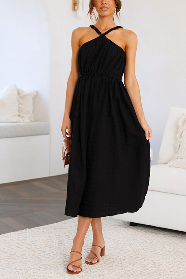 Fashion Waist and Backless Dress