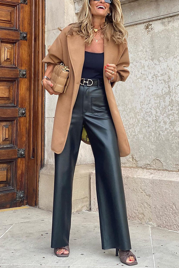 Solid Two Grain Tweed Coat
