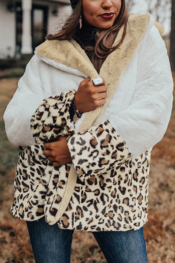 Long Sleeves Color Block Leopard Cardigans