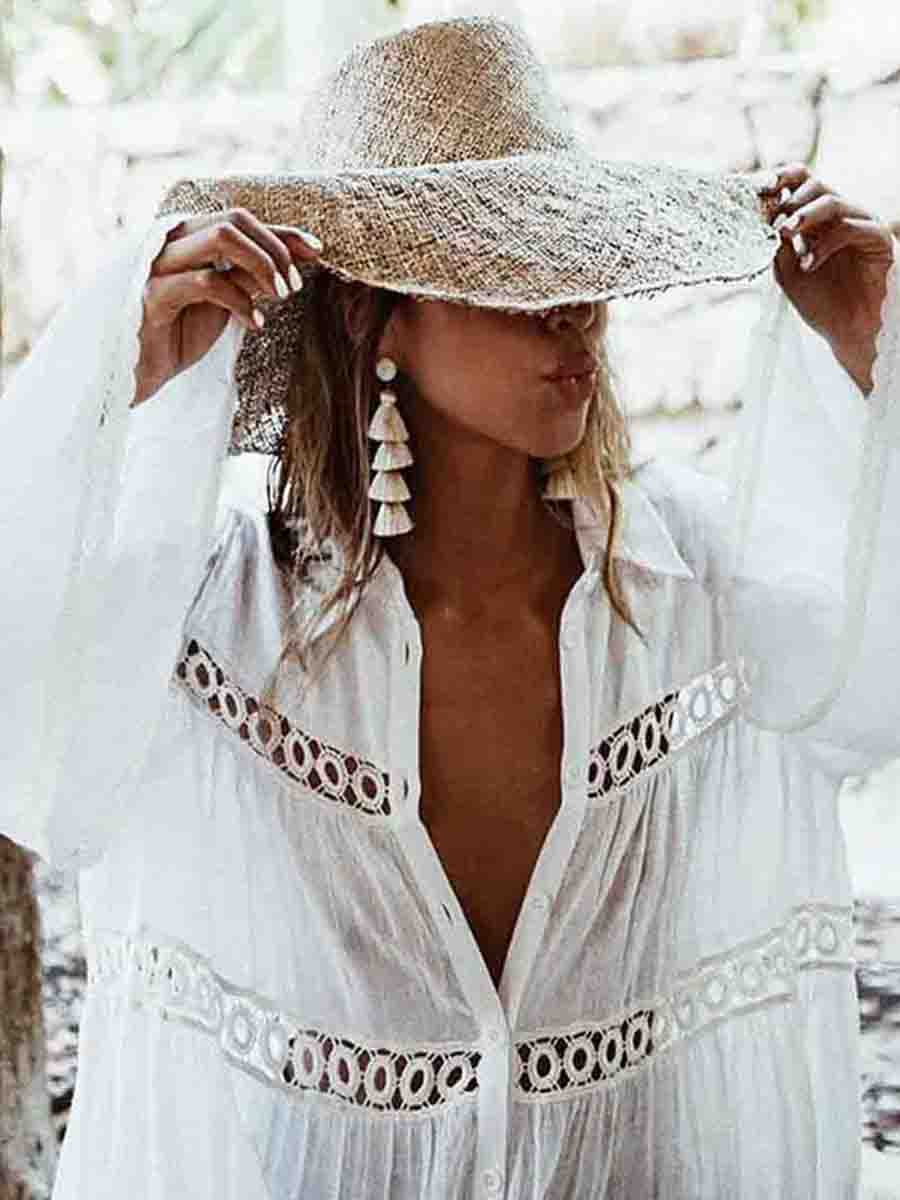 Print Hollow-out White Cover-Up