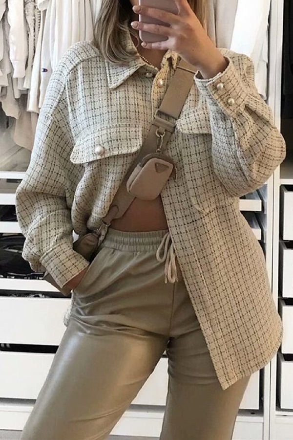 OVERSIZED PLAID JACKET