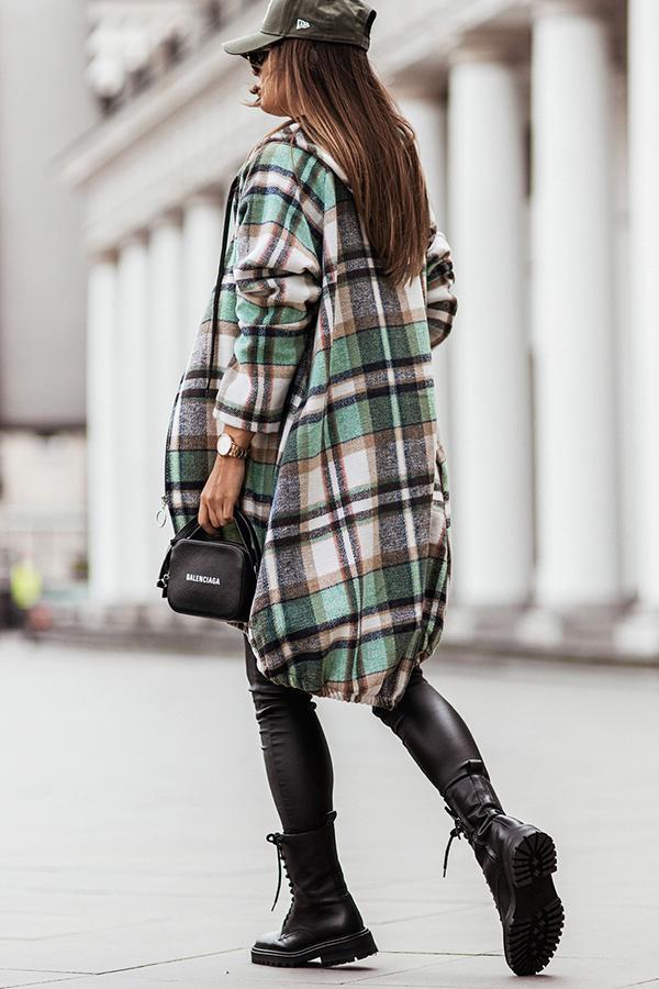 Plaid Hooded Coat