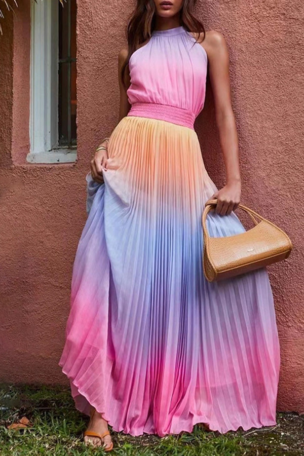 Big swing contrast dress