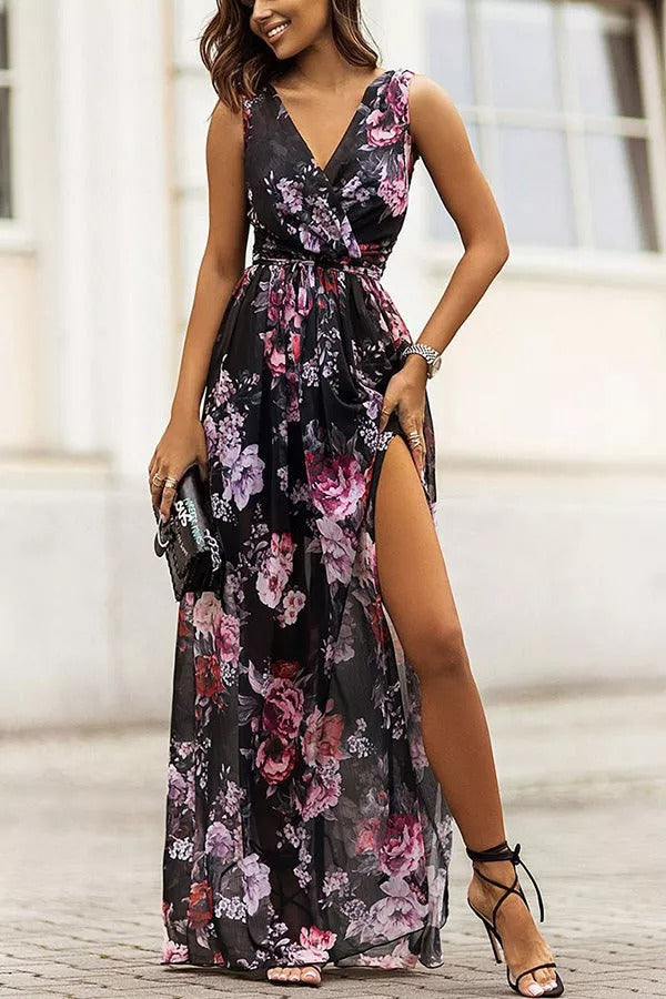 Forever Blooming Multicolor Floral Maxi Dress