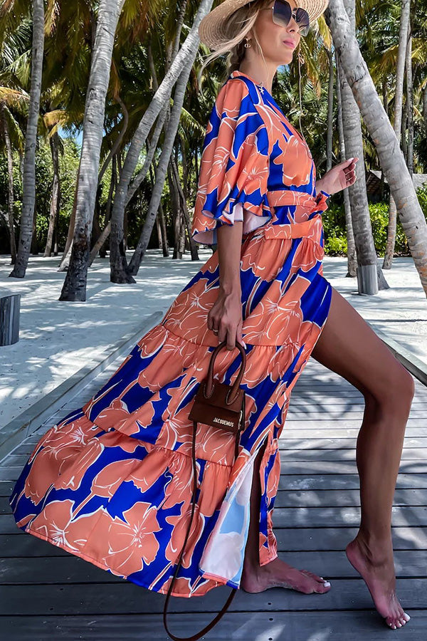 Printed Cute Casual Loose Middle Sleeve Beach Skirt
