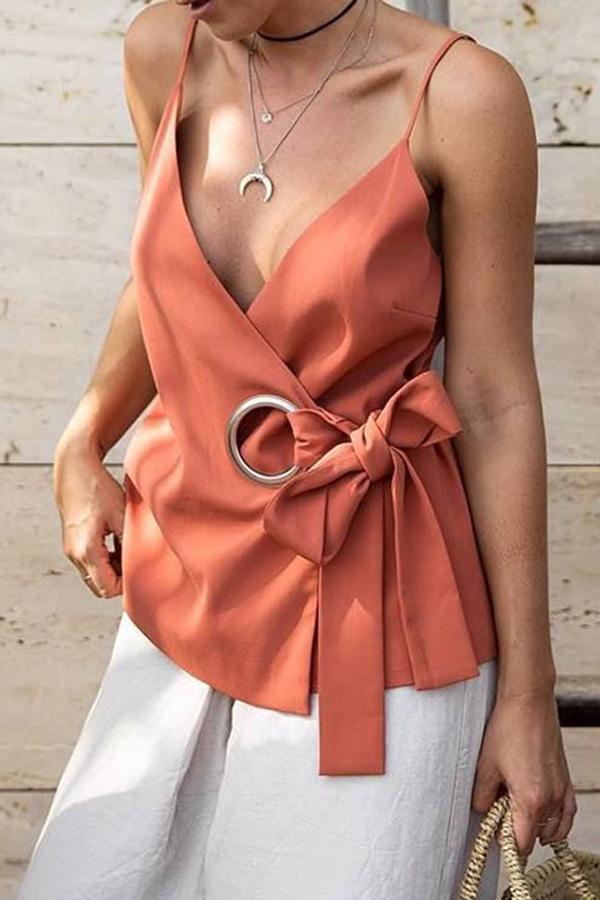 On-trend Designed Bow Tank Top