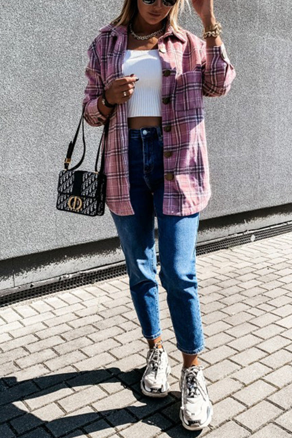 The Rocky Mountain Brown/Cream Plaid Shacket