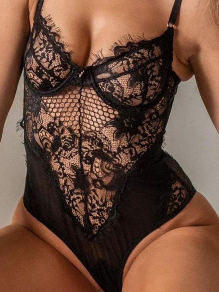 UP ALL NIGHT BLACK TEDDY