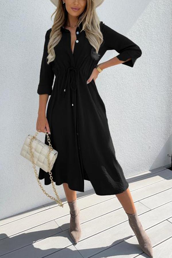 Button Up Midi Dress