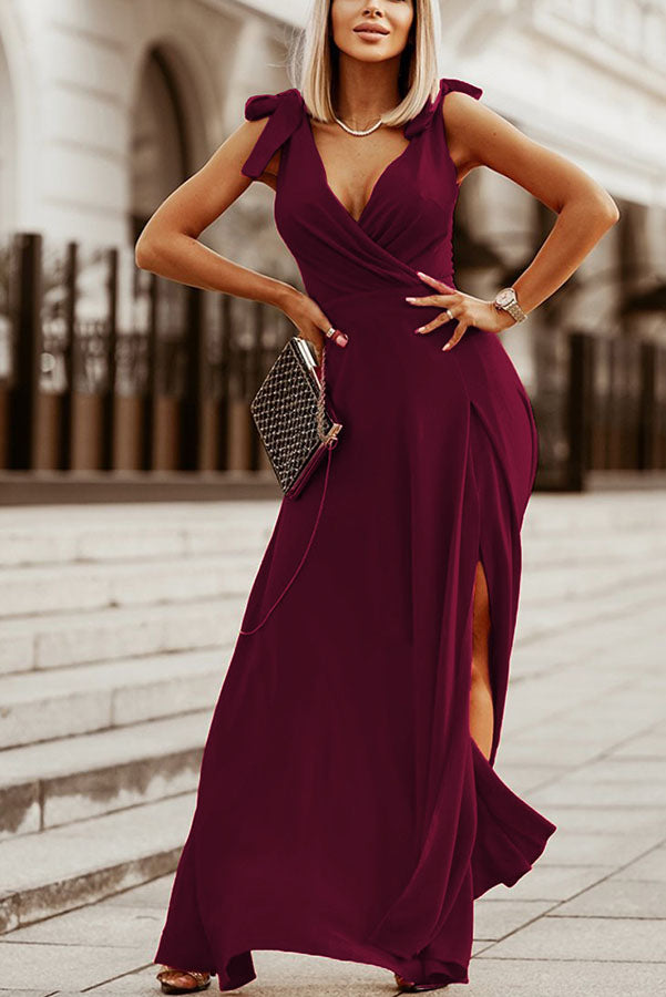 Following A Daydream Solid Maxi Dress