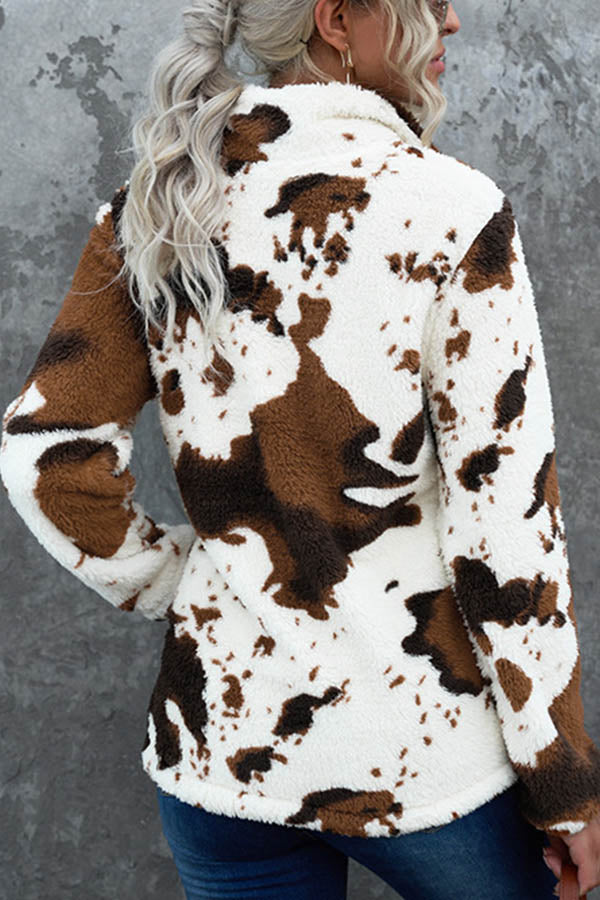 Sherpa Half-Zipper Pullover Sweatshirt