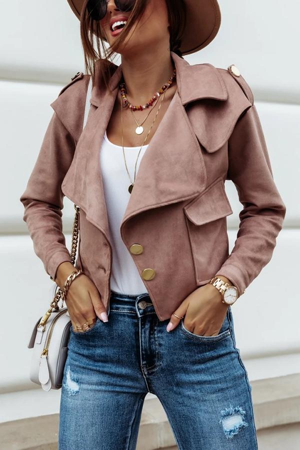 Coated Faux Leather Moto Jacket