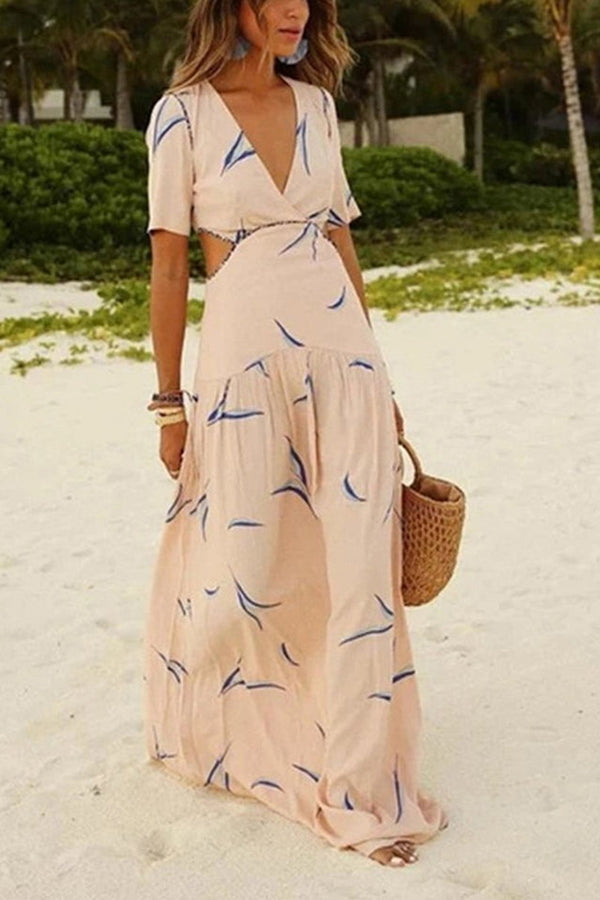 Vacation Bohemian Print Beach Dress