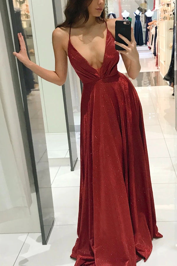 Fairytale Romance Glitter Fabric Maxi Formal Dress