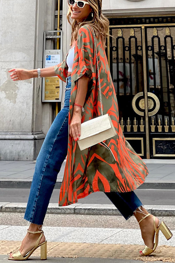 Such A Trip Printed Midi Cover Up
