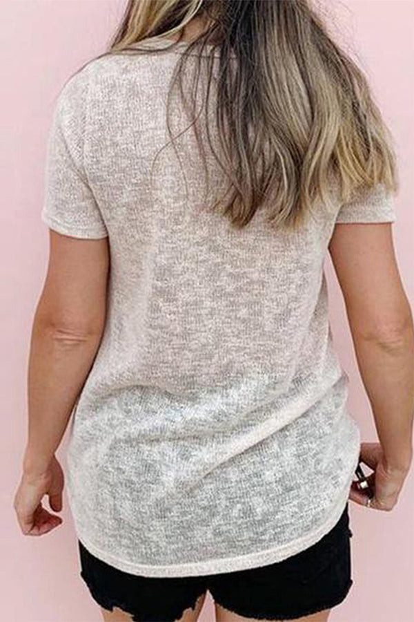 The New Leopard Print Clashing Color Round Collar Casual Loose Pullover