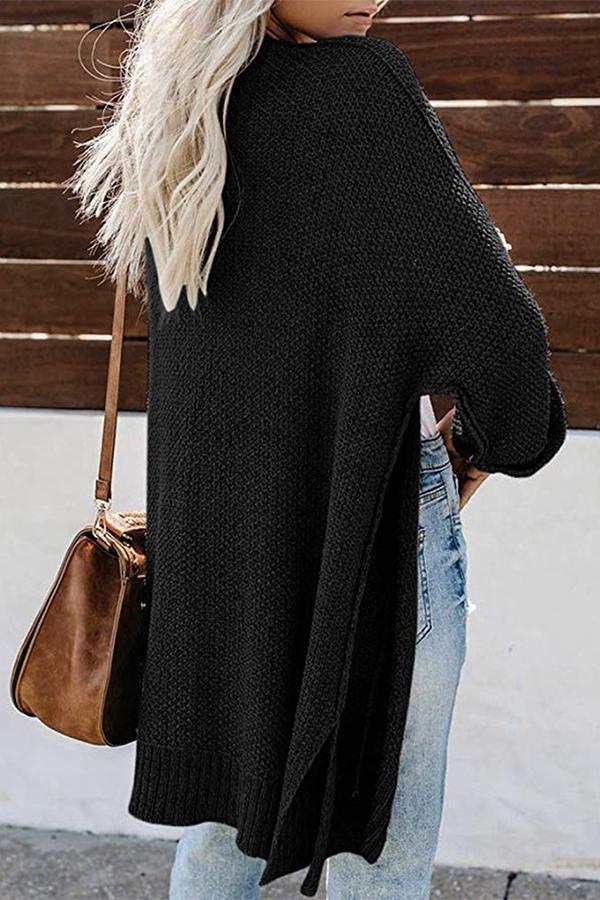 Casual Long Sleeve Knit Cardigan