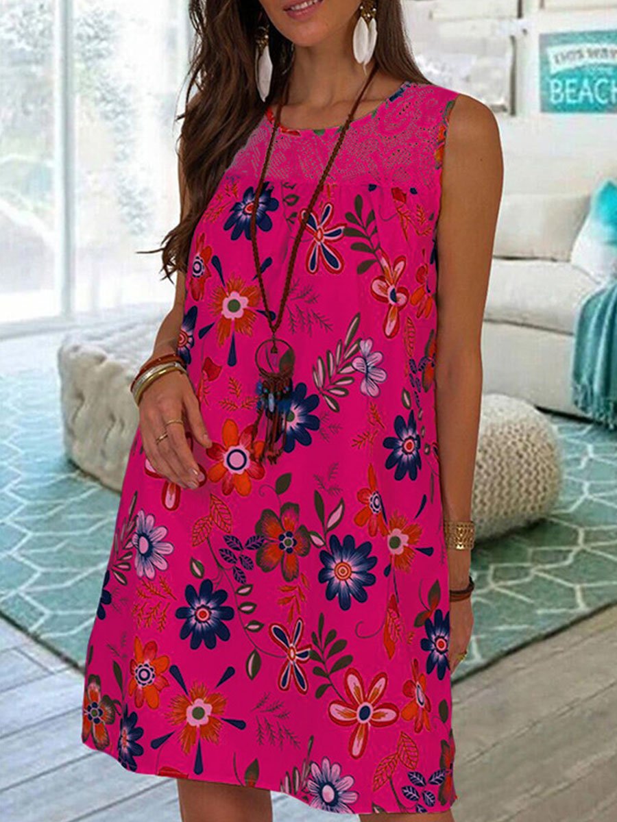 Lace Printed Dress