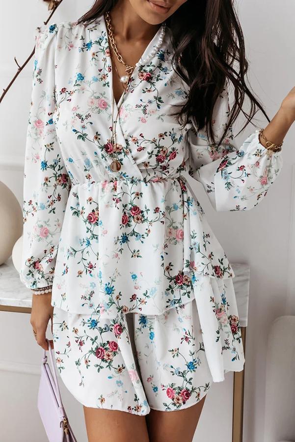 Floral Tiered Mini Dress