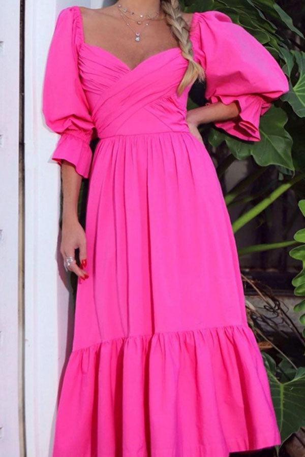 Long Sleeve Floor-Length Mid Waist Pullover Women's Dress