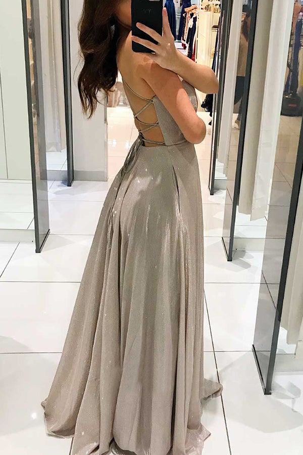 Fairytale Romance Glitter Fabric Maxi Formal Dress