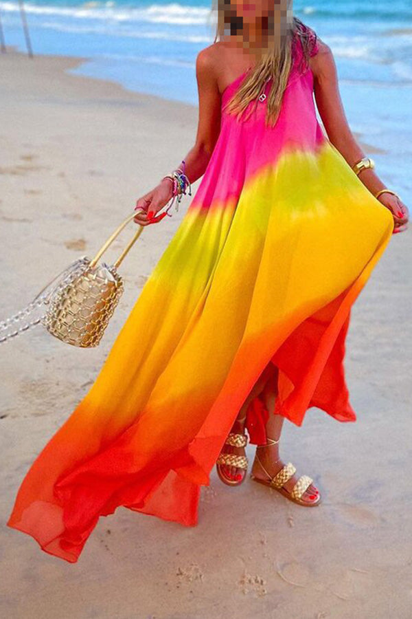 Vacation Multicolor Sling Dress