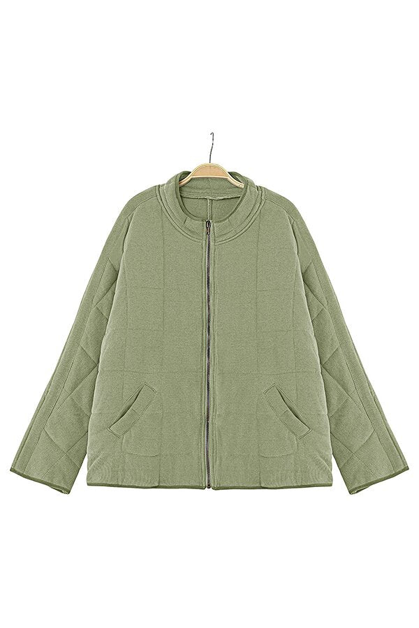 Solid Color Zipper Jacket