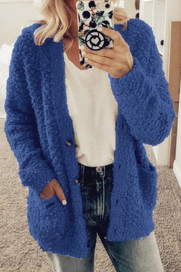 Campatillas Button Front Pocket Casual Cardigan