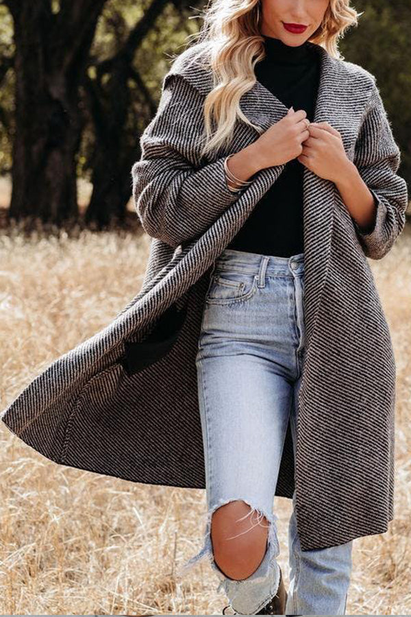 MYRES POCKETED HOODED KNIT CARDIGAN