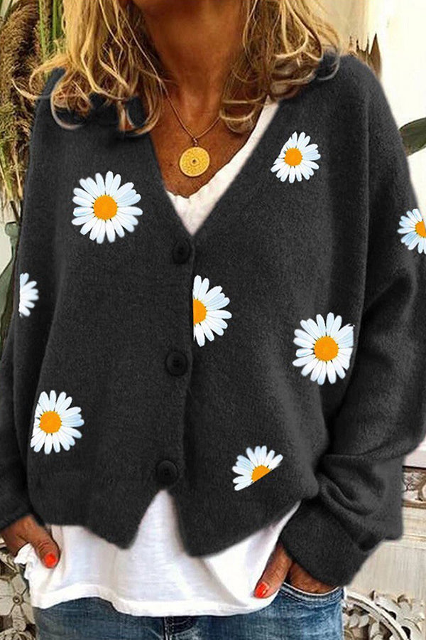 Youthful Print Long Sleeve Sweater
