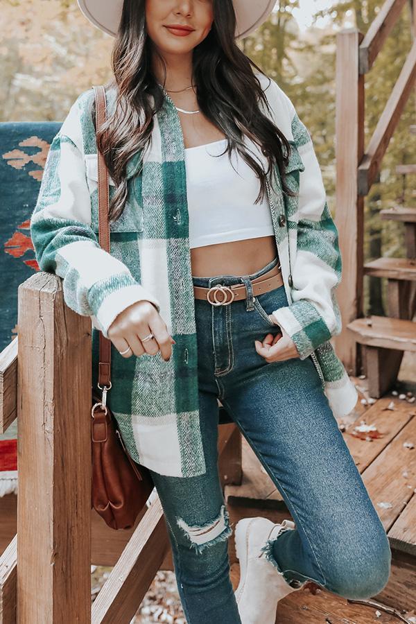 Plaid Pocketed Shacket