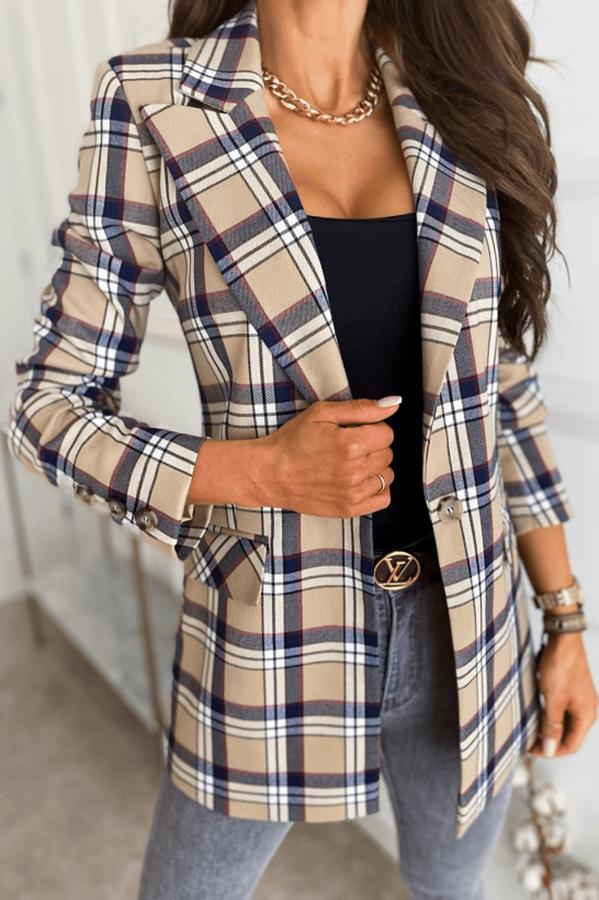 Plaid Button Down Blazer