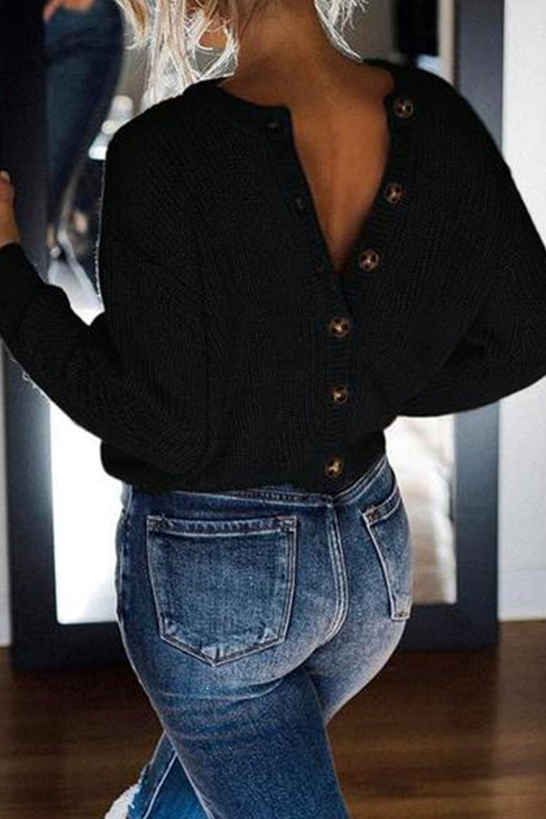 Basic Button-Down Knit Cardigan