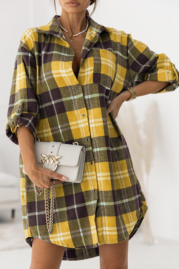 Plaid Shirt Dress