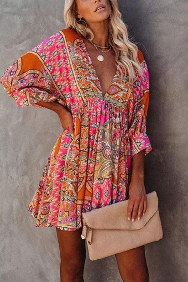 Fashion Printed Boho Holiday Dress