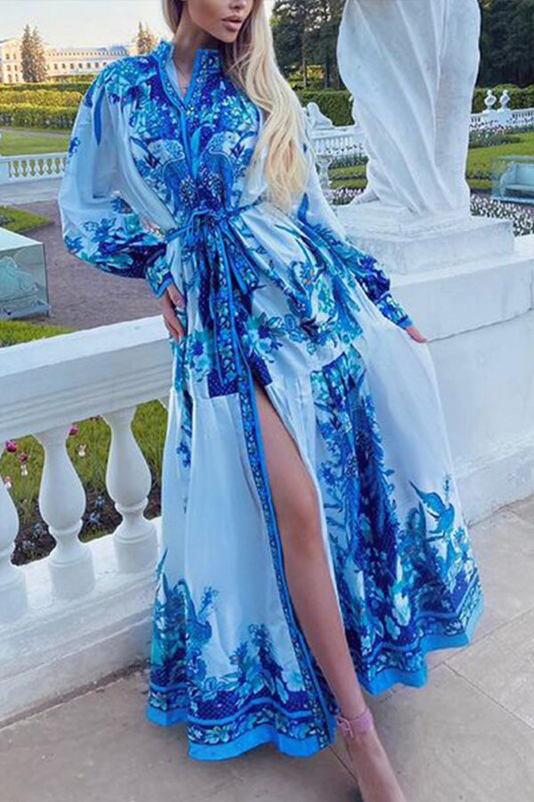 Fashion Printed Split Dress