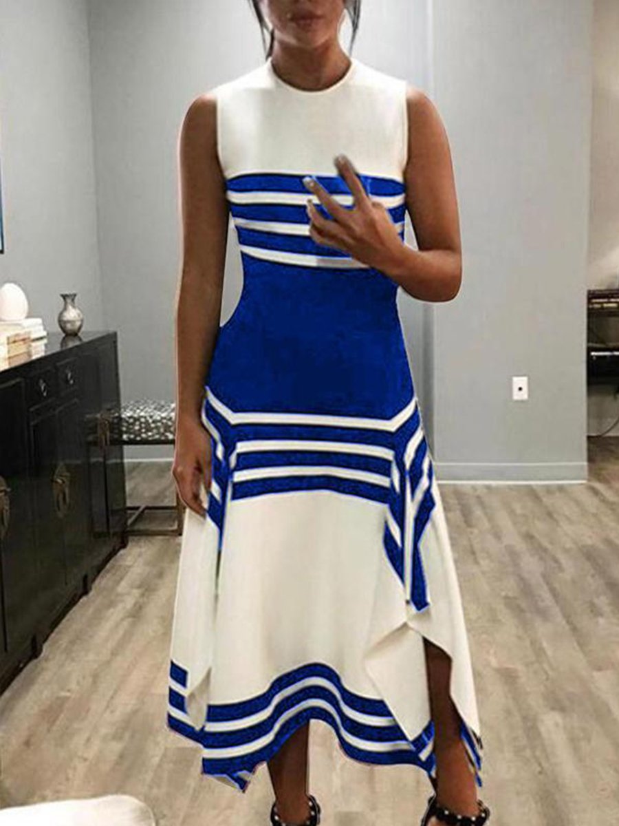 Classic Strip Positioning Cut Dress
