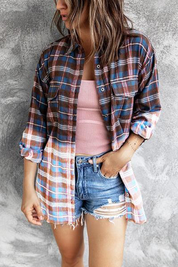 Checked Pocket Print Shirt