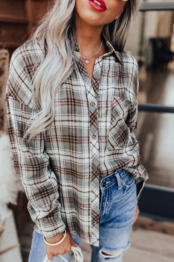Checked Pocket Print Shirt