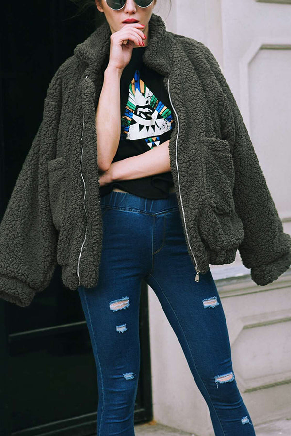Casual Plush Loose Coat