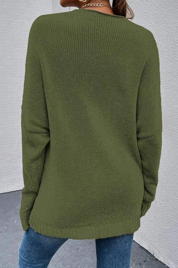 Plunging V-Neck Sexy Sweater