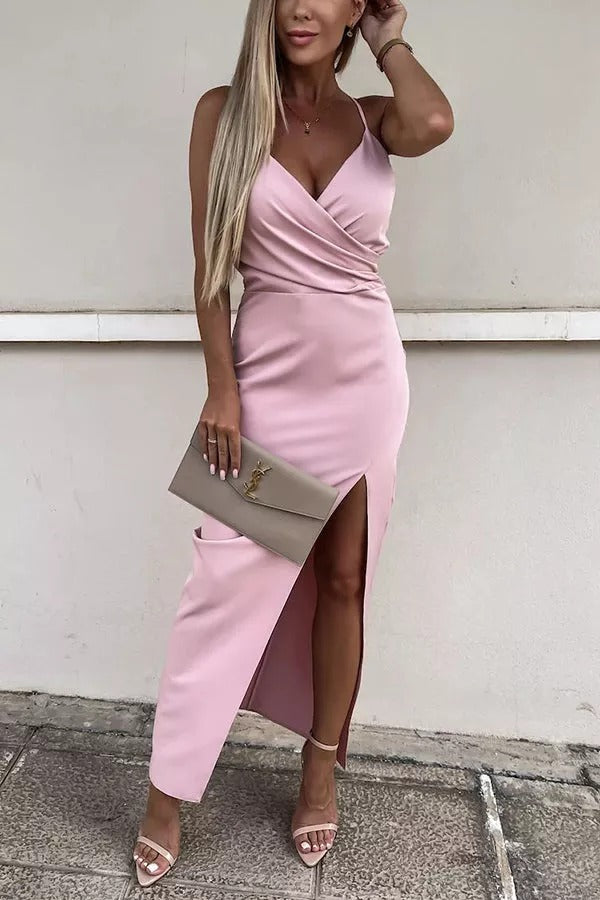 Look Back on Tonight Slit Dress