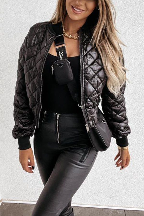 Quilted Cotton Plaid Jacket