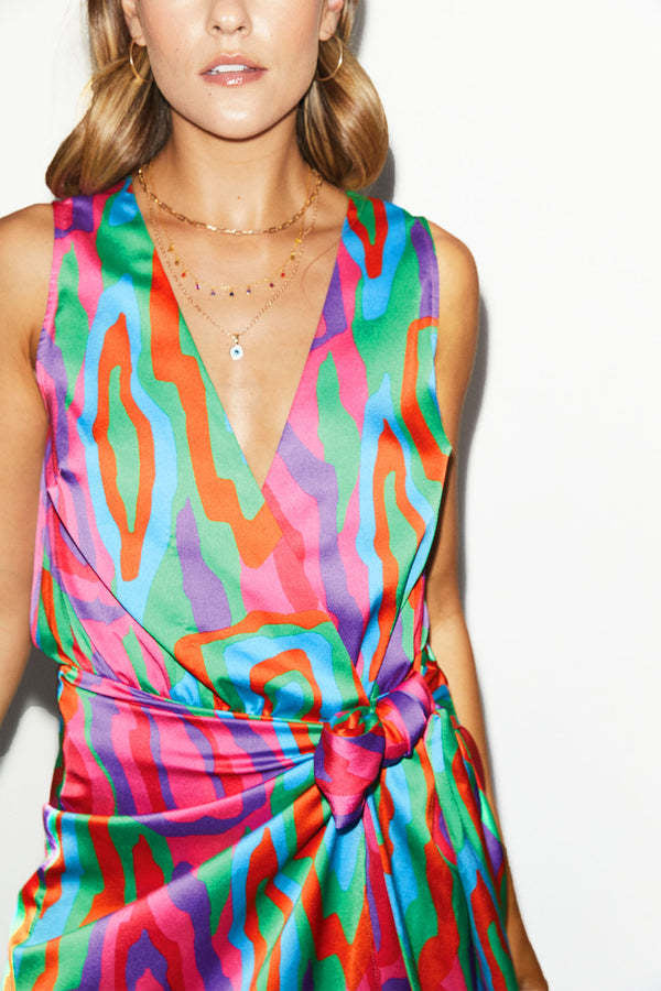 Ol Capable Sleeveless Printed Dress
