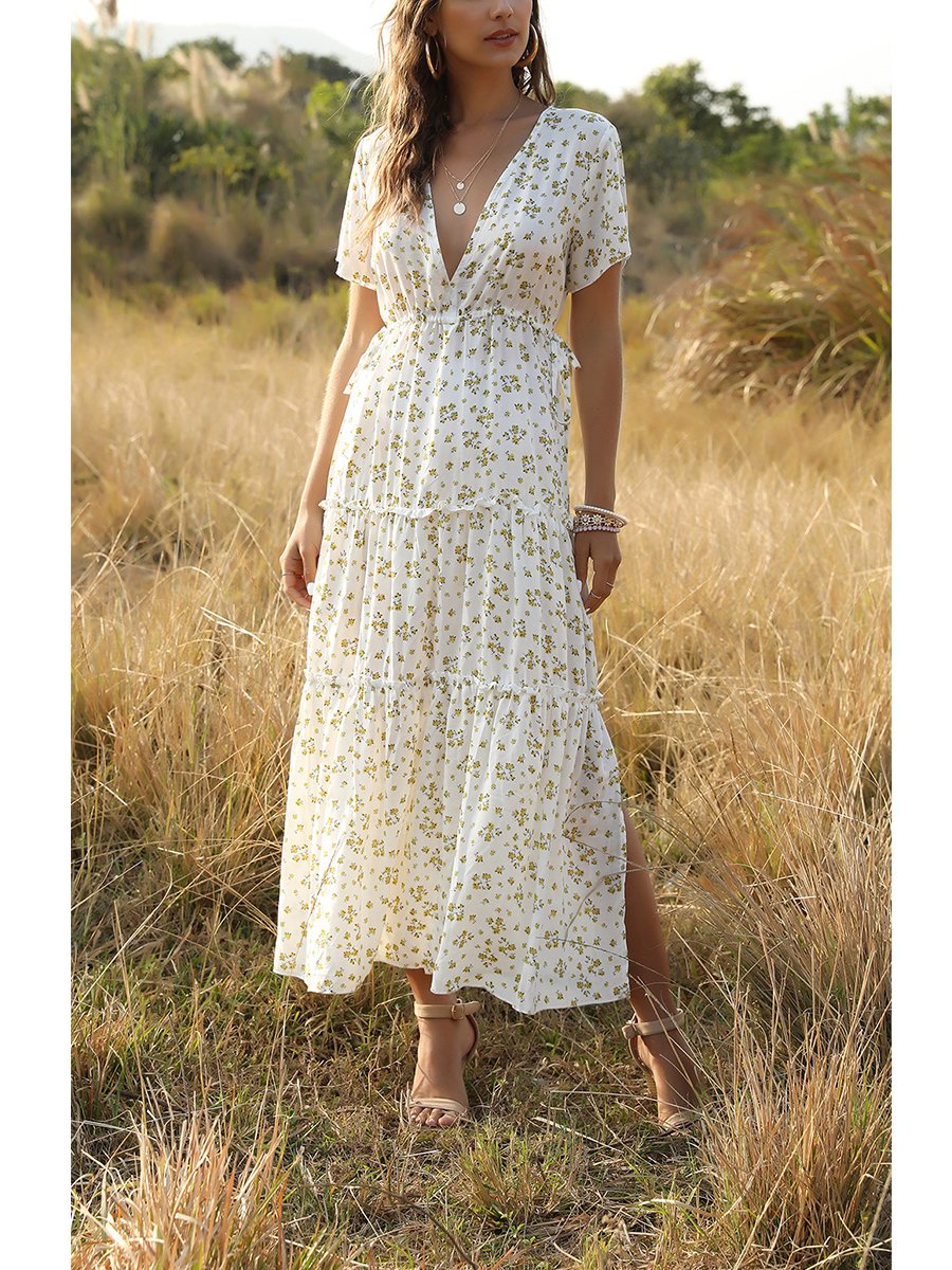 Bohemia Dress With Lotus Edge