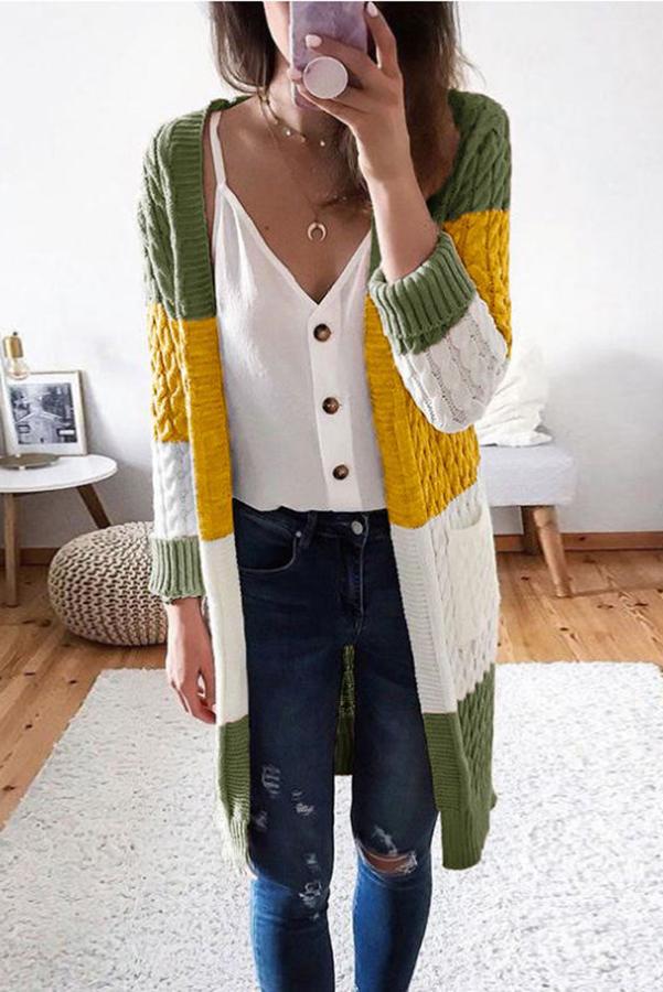 Pocketed Cable Cardigan