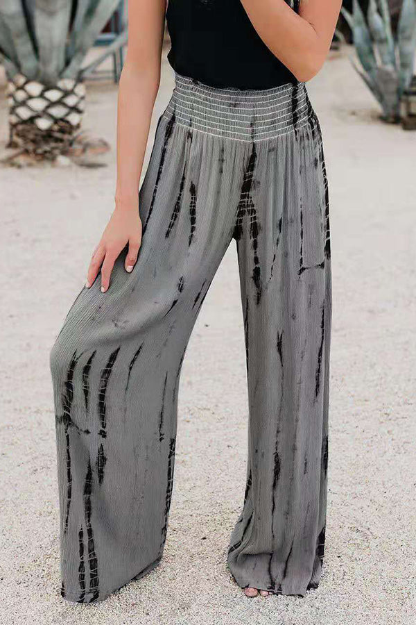 Emma Smocked Tie Dye Wide Leg Pants