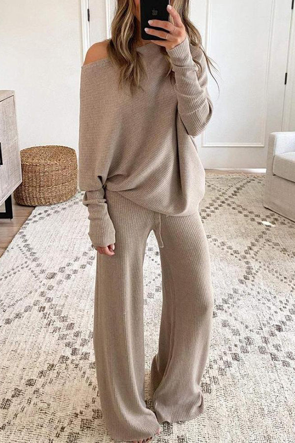 Feel It In The Air Tan Lounge Set